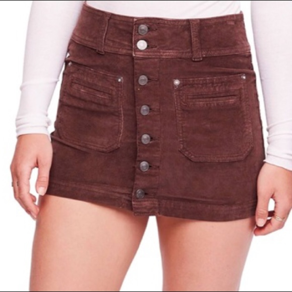 we the free Joanie cord skirt